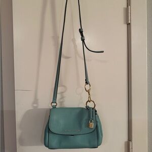Marc Jacobs Teal Crossbody Bag with Gold Accents